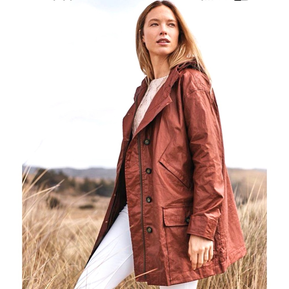 Garnet Hill Coated Linen Utility Jacket